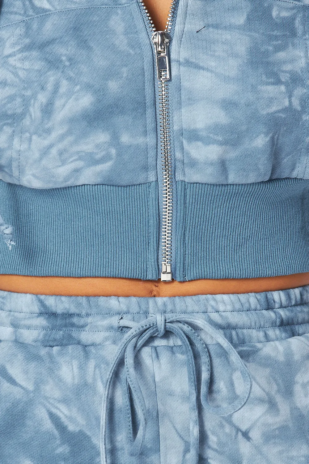 Aaliyah Tie Dye Crop Hoodie & Straight Pants Set