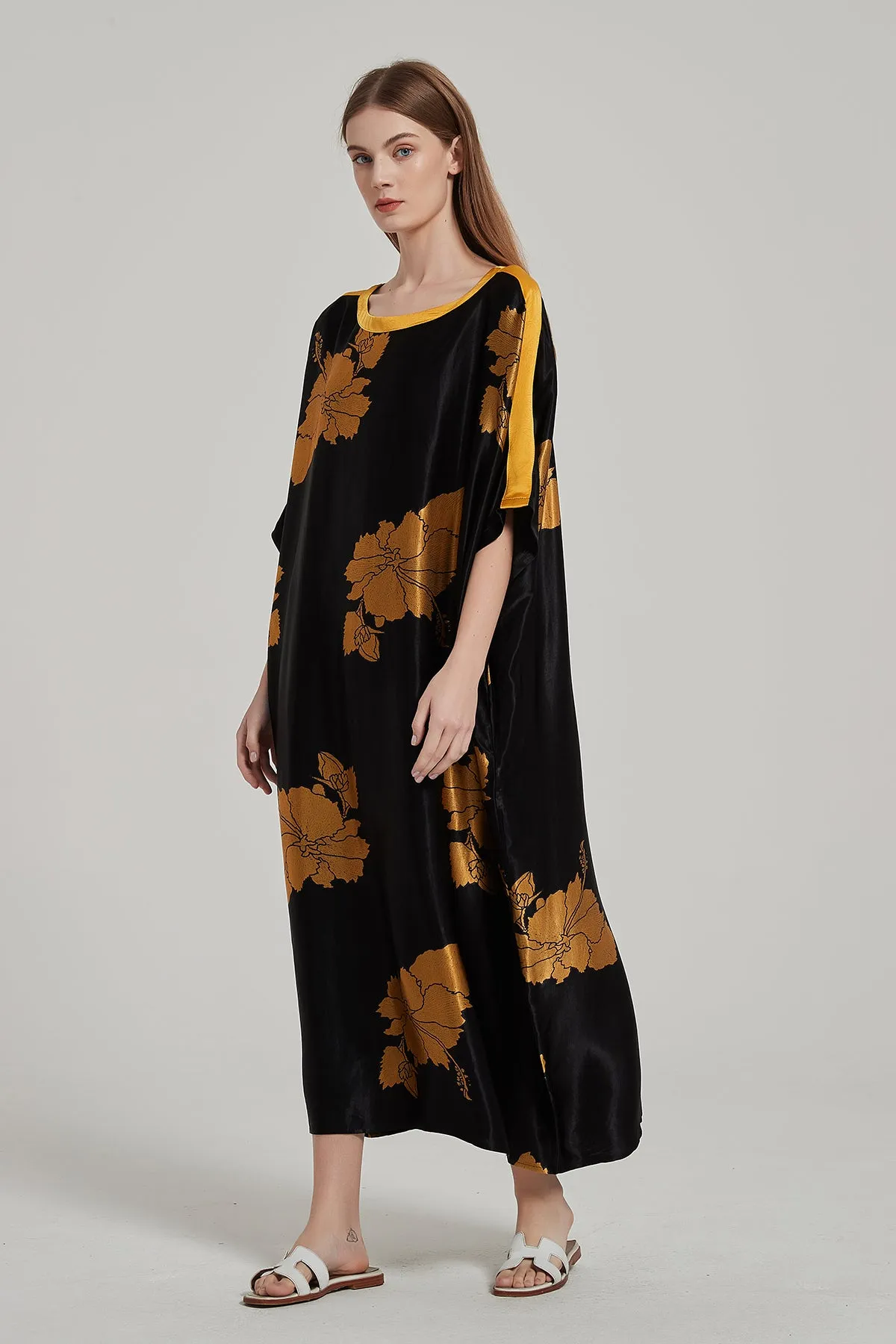 Batwing Sleeve Plus Size Maxi Dress
