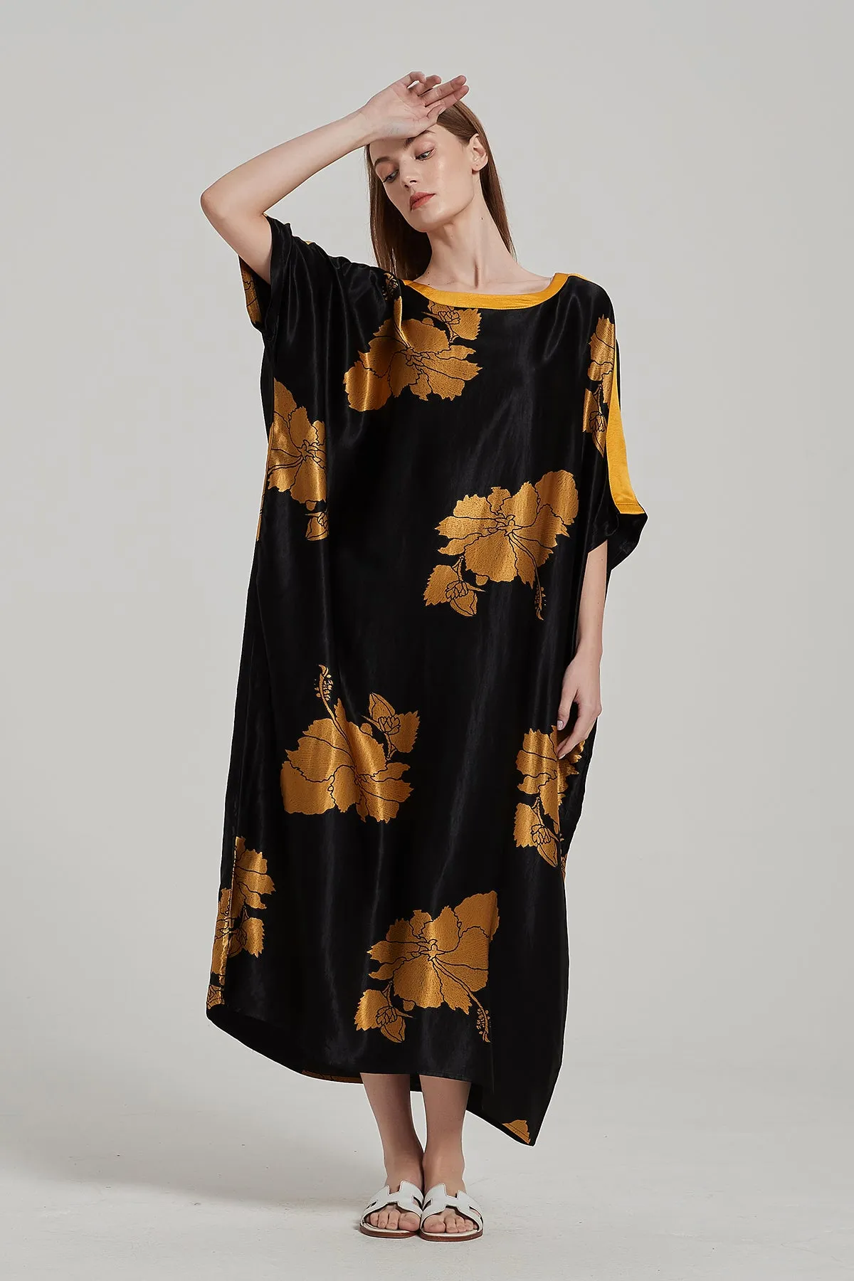 Batwing Sleeve Plus Size Maxi Dress