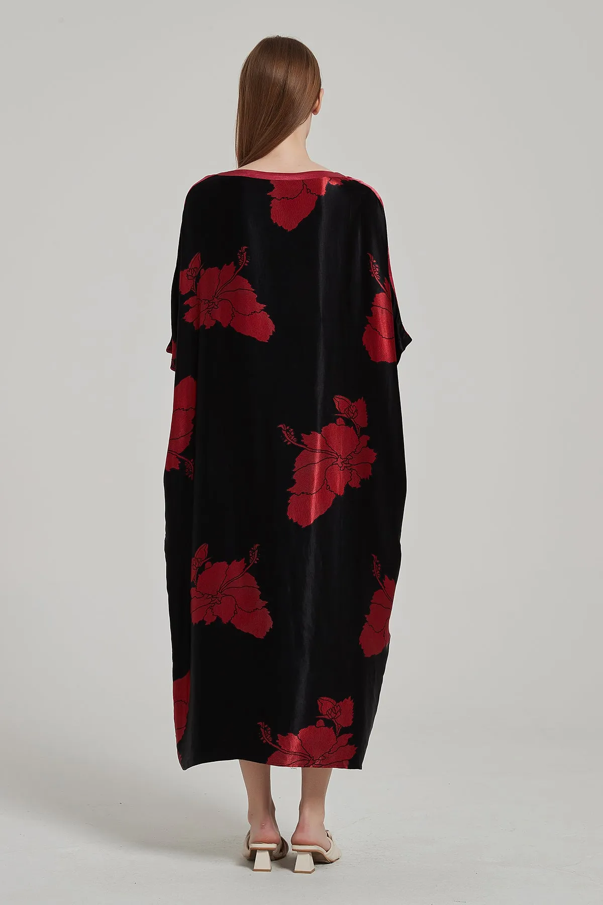 Batwing Sleeve Plus Size Maxi Dress