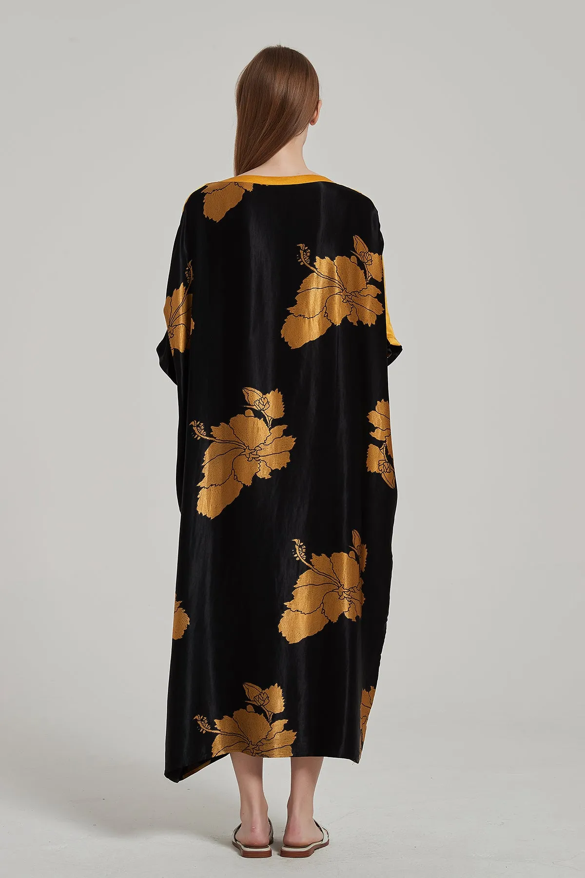 Batwing Sleeve Plus Size Maxi Dress