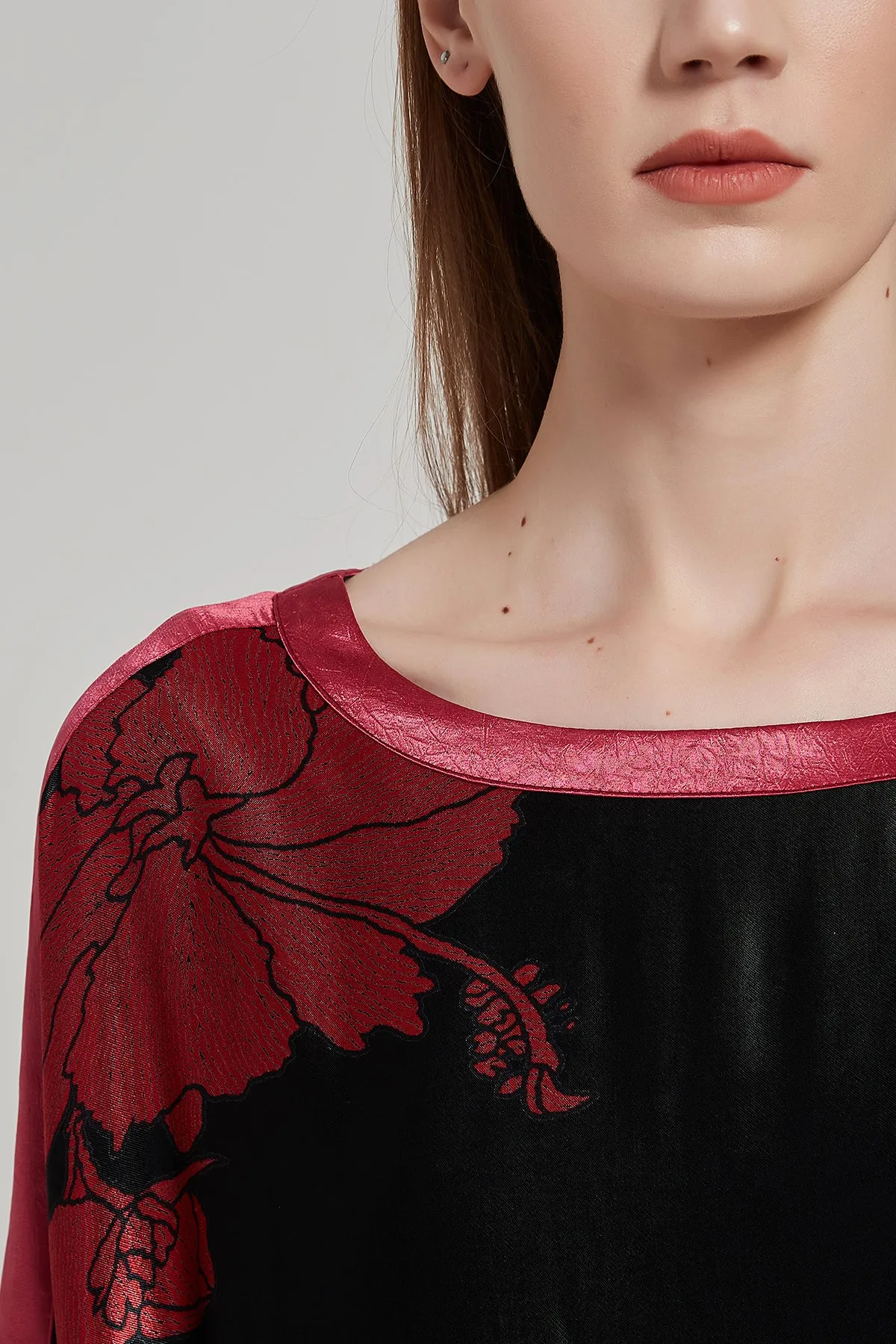Batwing Sleeve Plus Size Maxi Dress