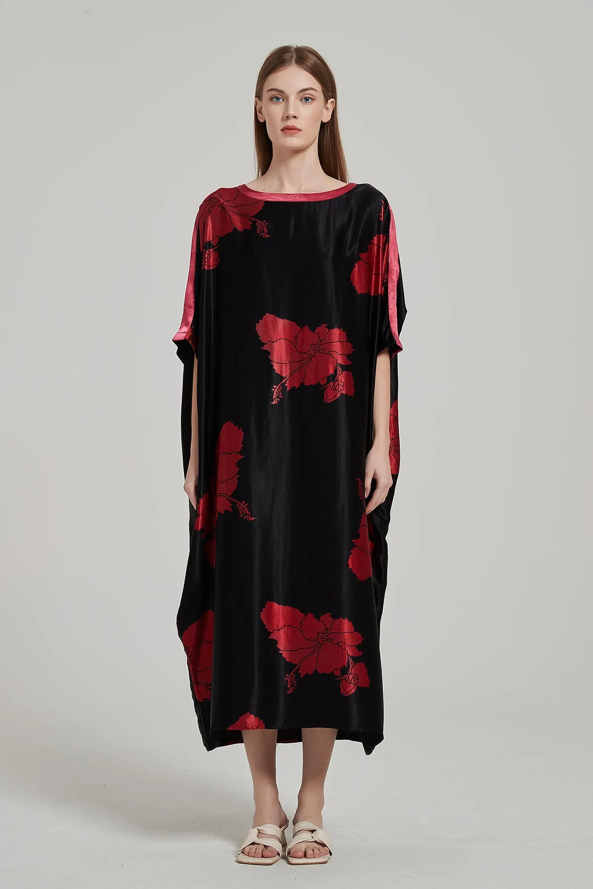 Batwing Sleeve Plus Size Maxi Dress