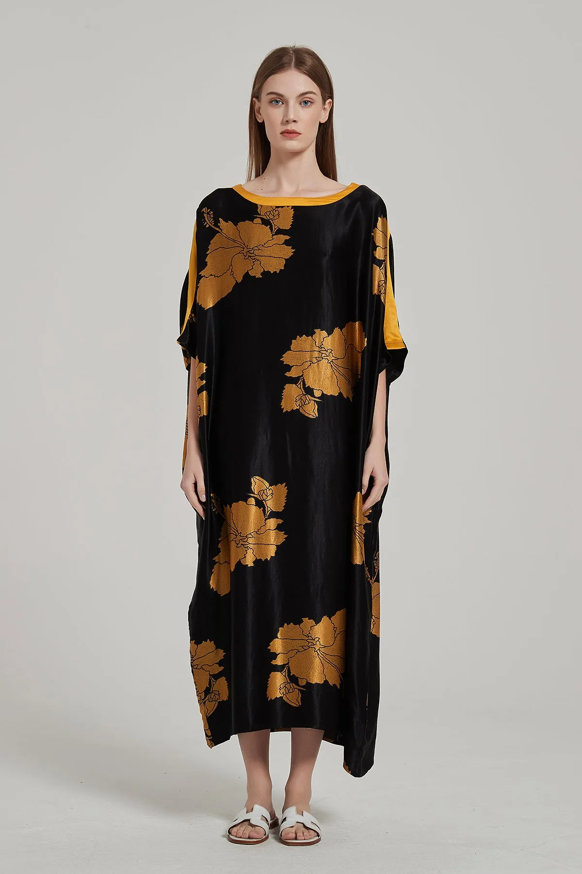 Batwing Sleeve Plus Size Maxi Dress