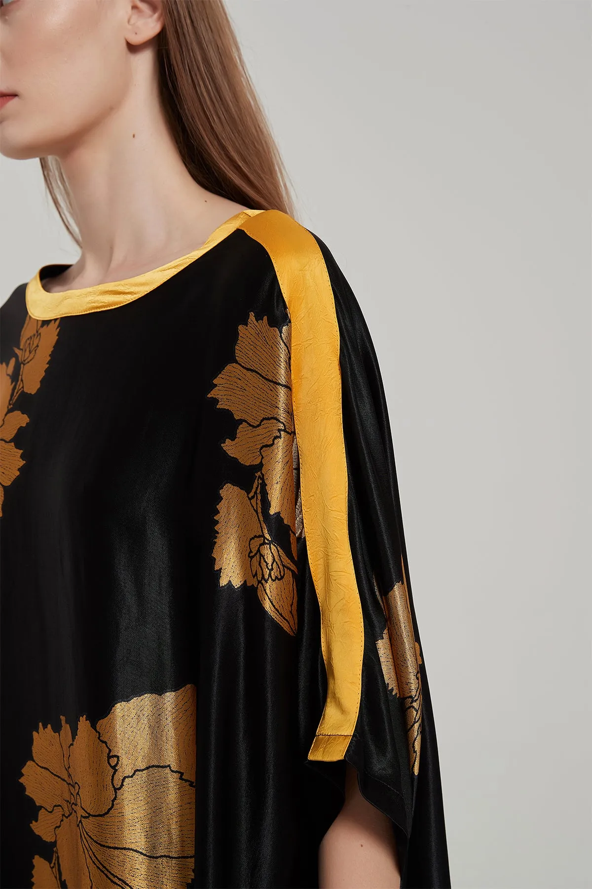 Batwing Sleeve Plus Size Maxi Dress