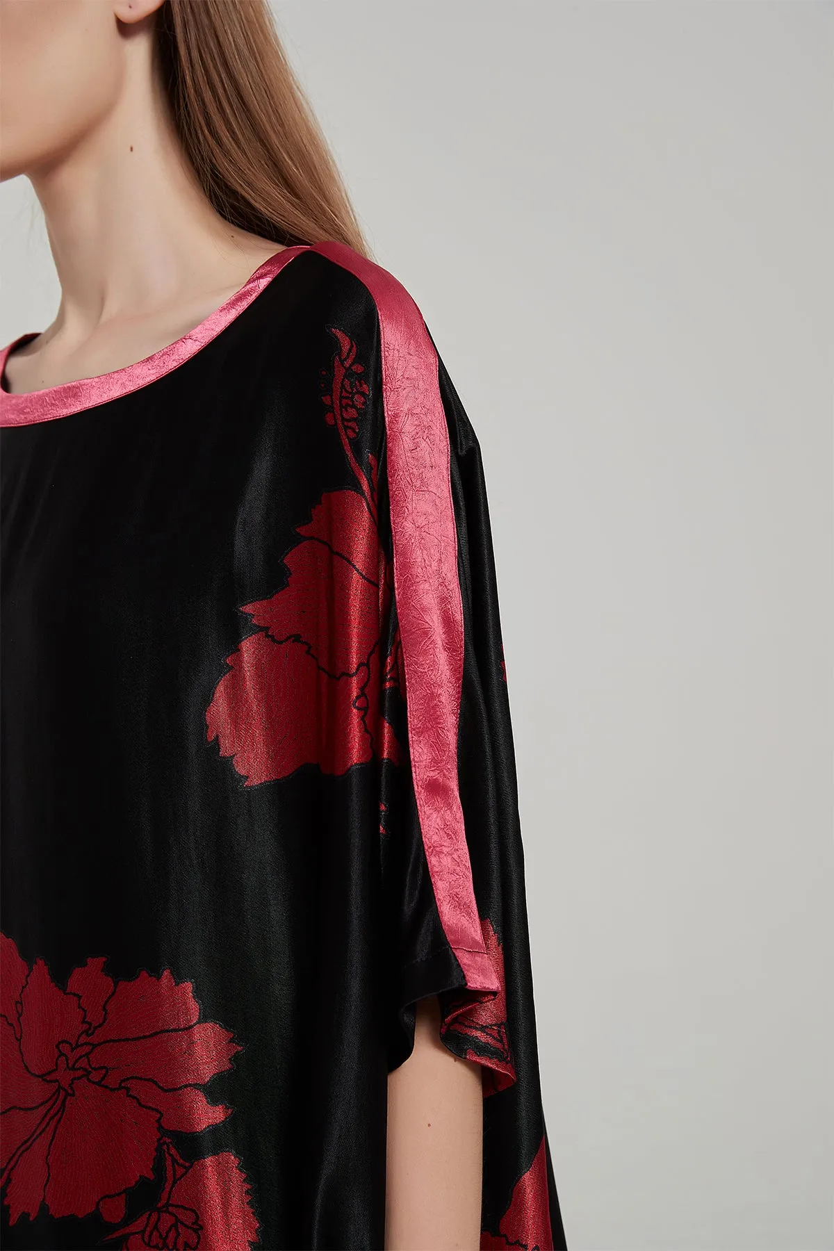 Batwing Sleeve Plus Size Maxi Dress