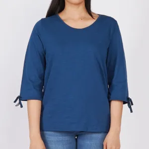 Bobson Ladies Basic Tees Round Neck T-shirt for Women Trendy Fashion High Quality Apparel Comfortable Casual Top for Women Regular Fit 146309 (Poseidon)