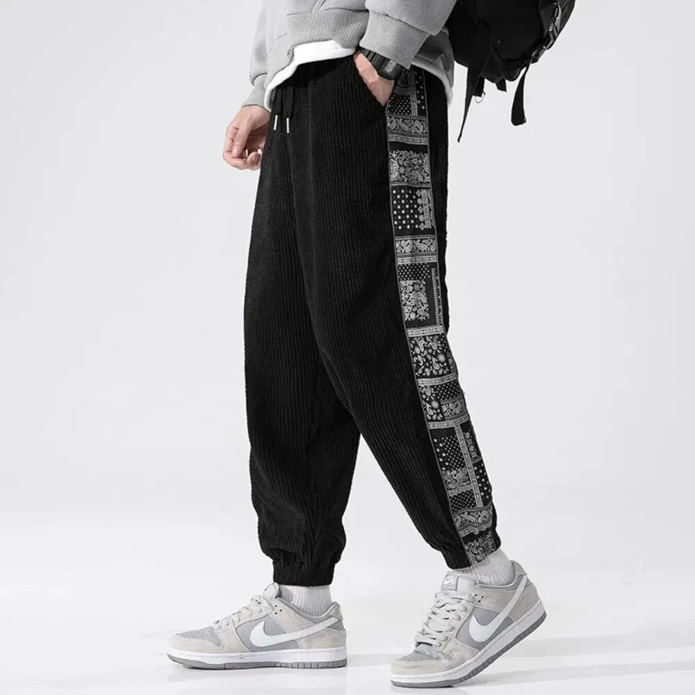 Boho Knitted Corduroy Pants