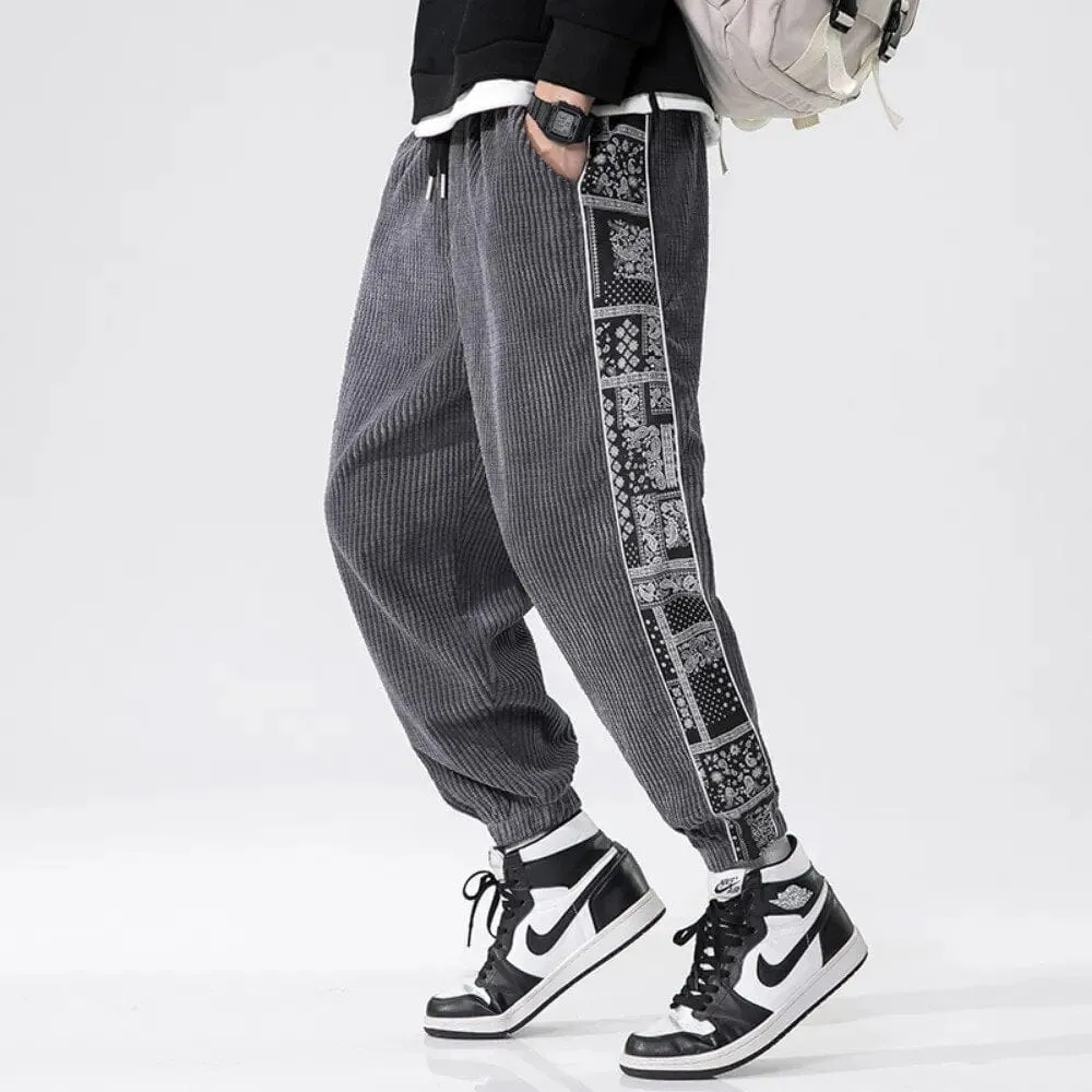 Boho Knitted Corduroy Pants