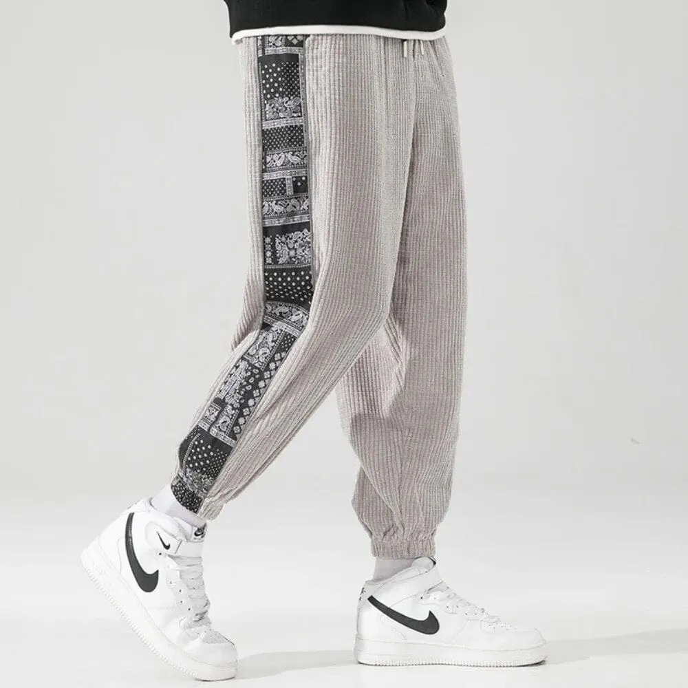 Boho Knitted Corduroy Pants