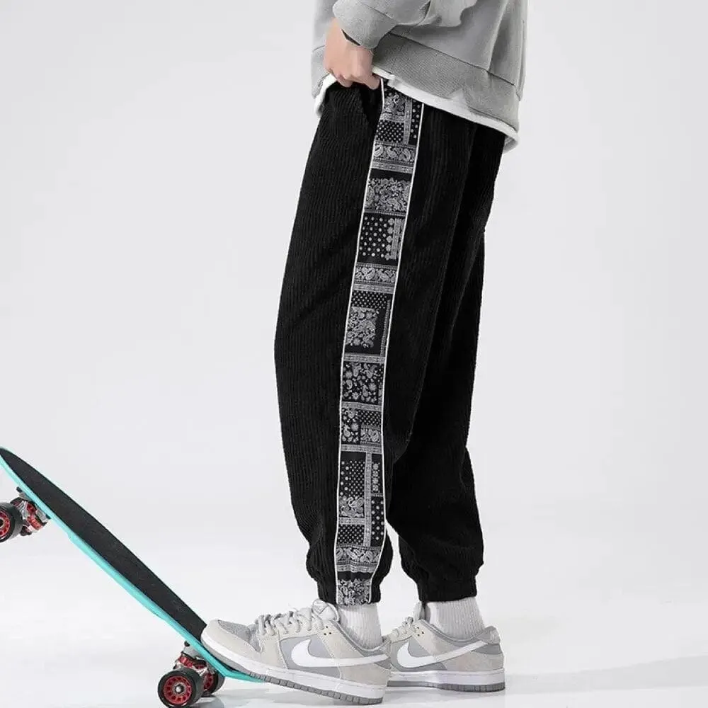 Boho Knitted Corduroy Pants