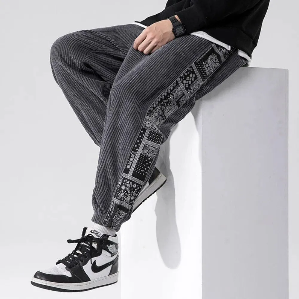 Boho Knitted Corduroy Pants
