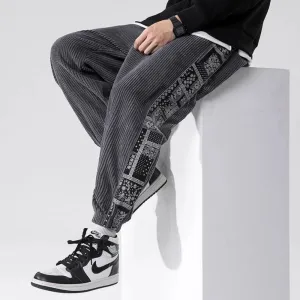 Boho Knitted Corduroy Pants