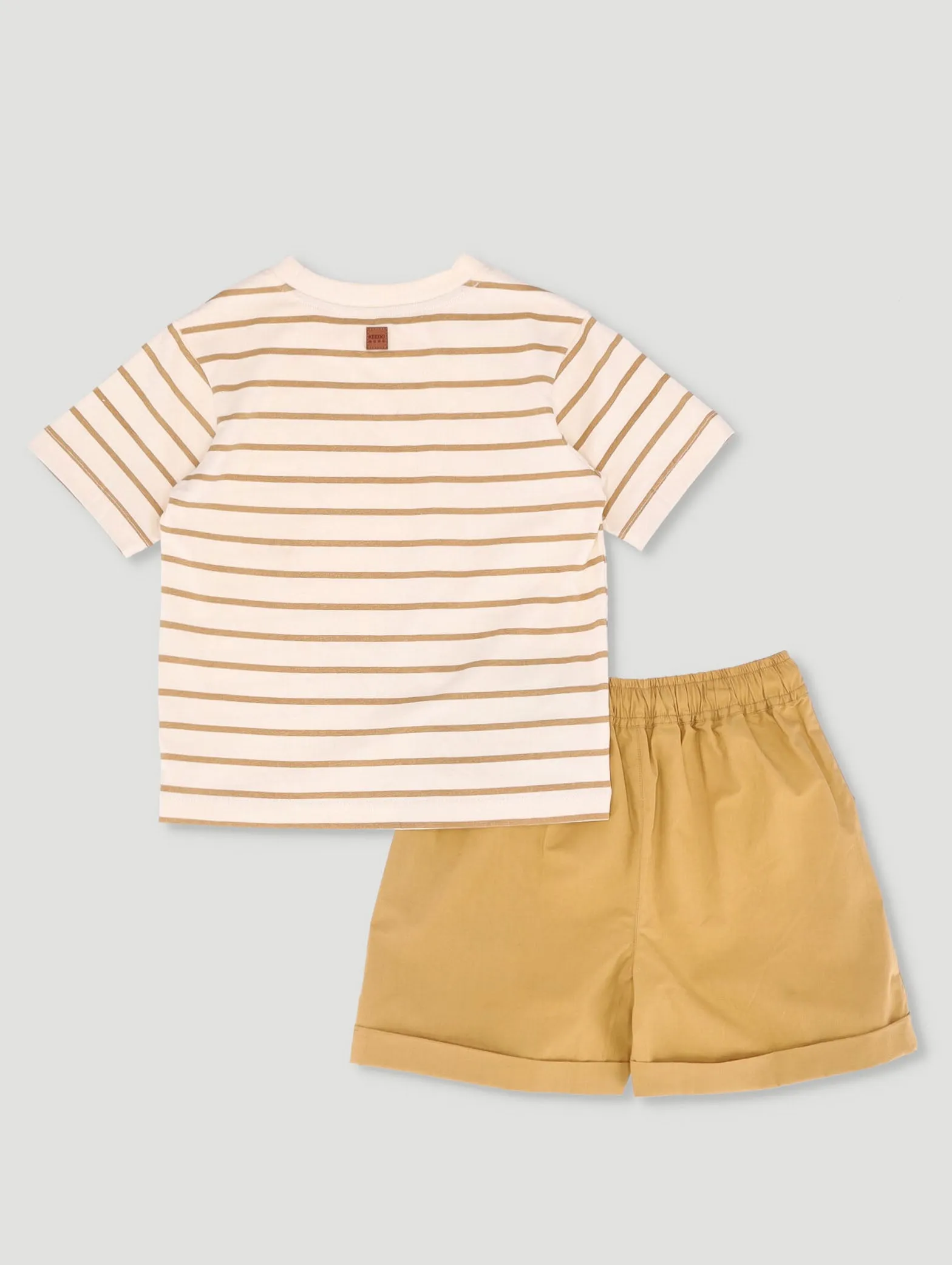 Boys Striped Le Croc Tee And Short Set