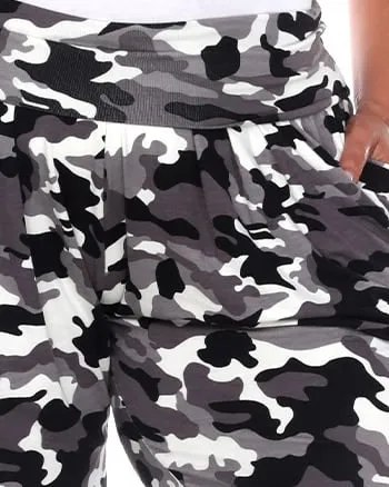 Camo Harem Pants | Black