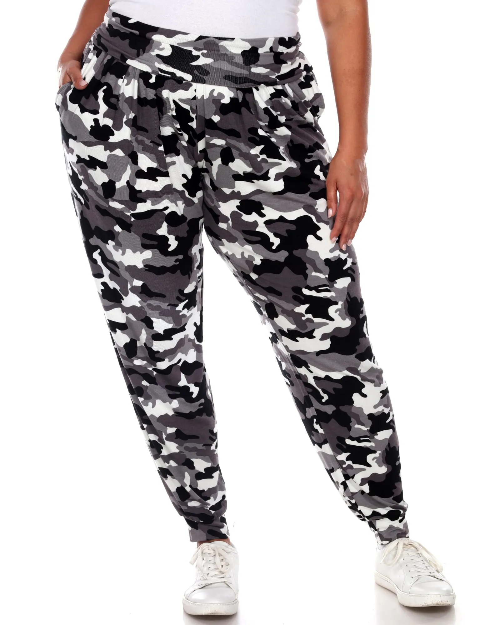 Camo Harem Pants | Black