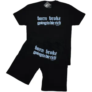 CARTEL BORN BROKE SHORT SET - BLACK
