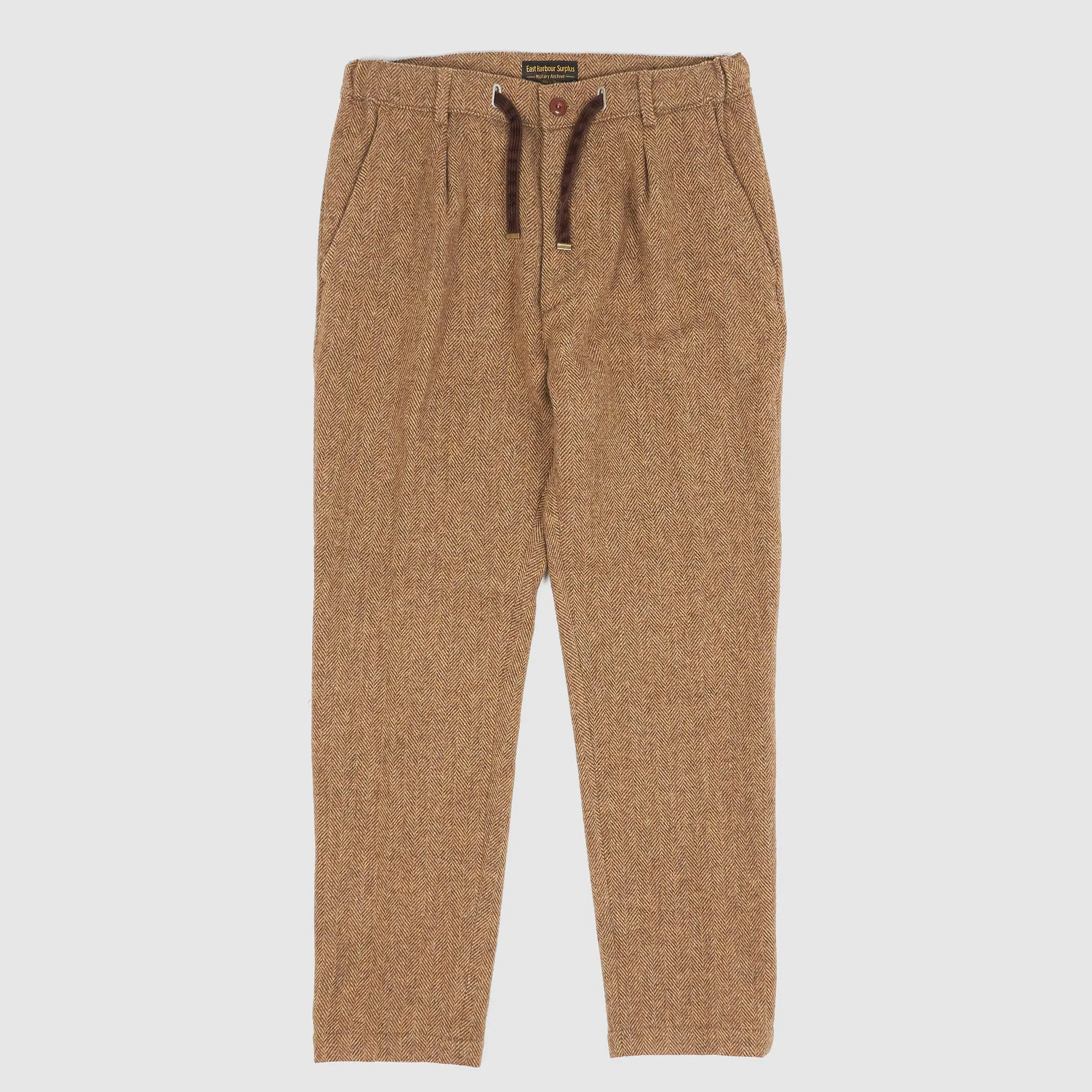 East Harbour Surplus Herringbone Wool Relaxed Chino Pants