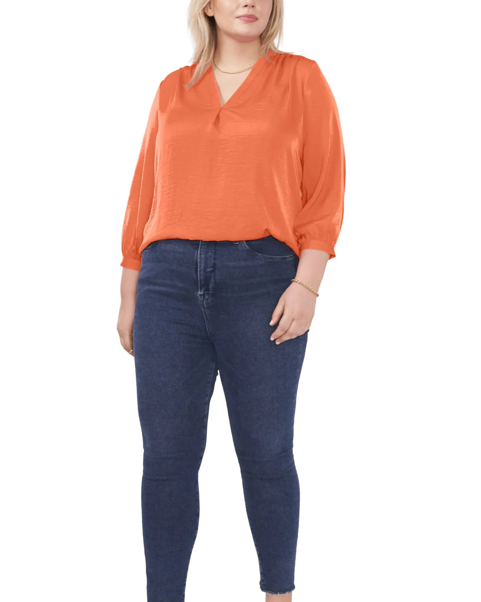 Everley V-Neck Blouse | SUNSET CORL