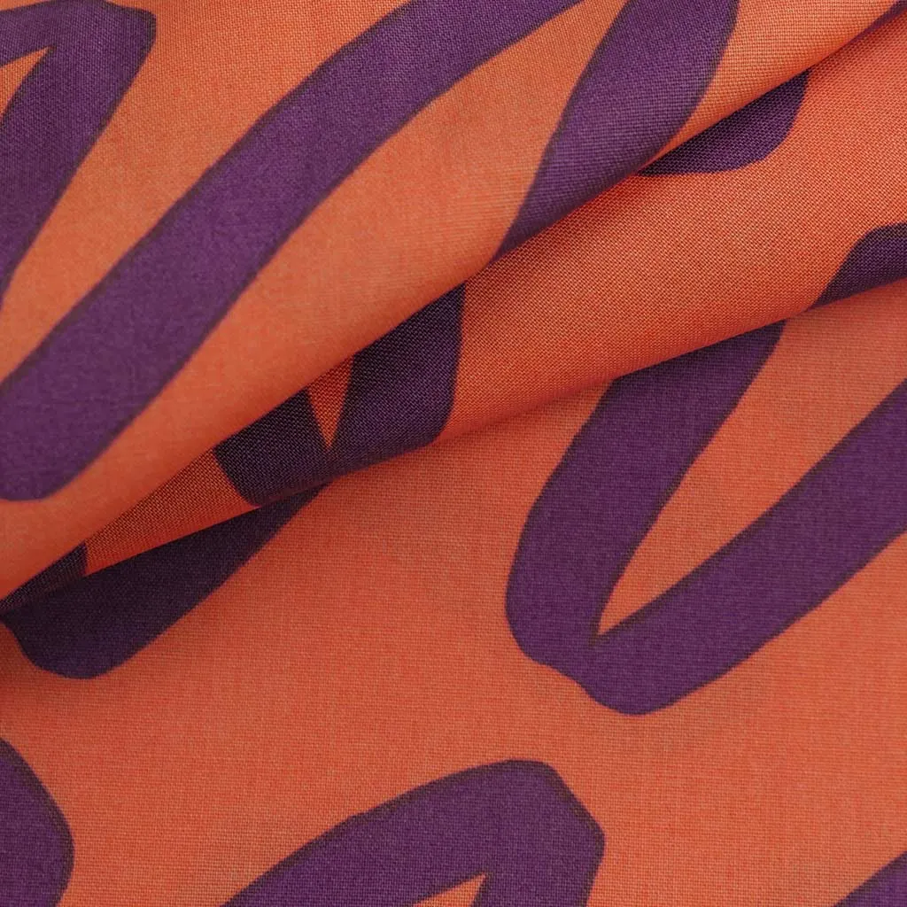Fine Poplin - Coral Making Waves Cotton Woven Fabric by Nerida Hansen