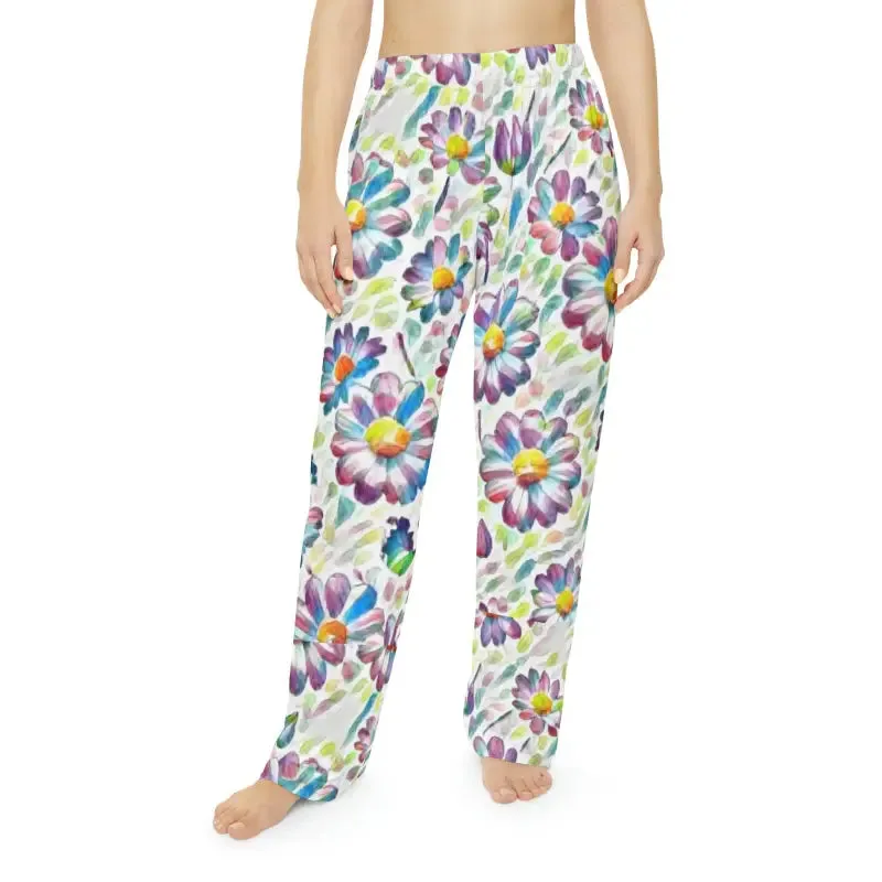 Floral Pattern Womens Pajama Pants