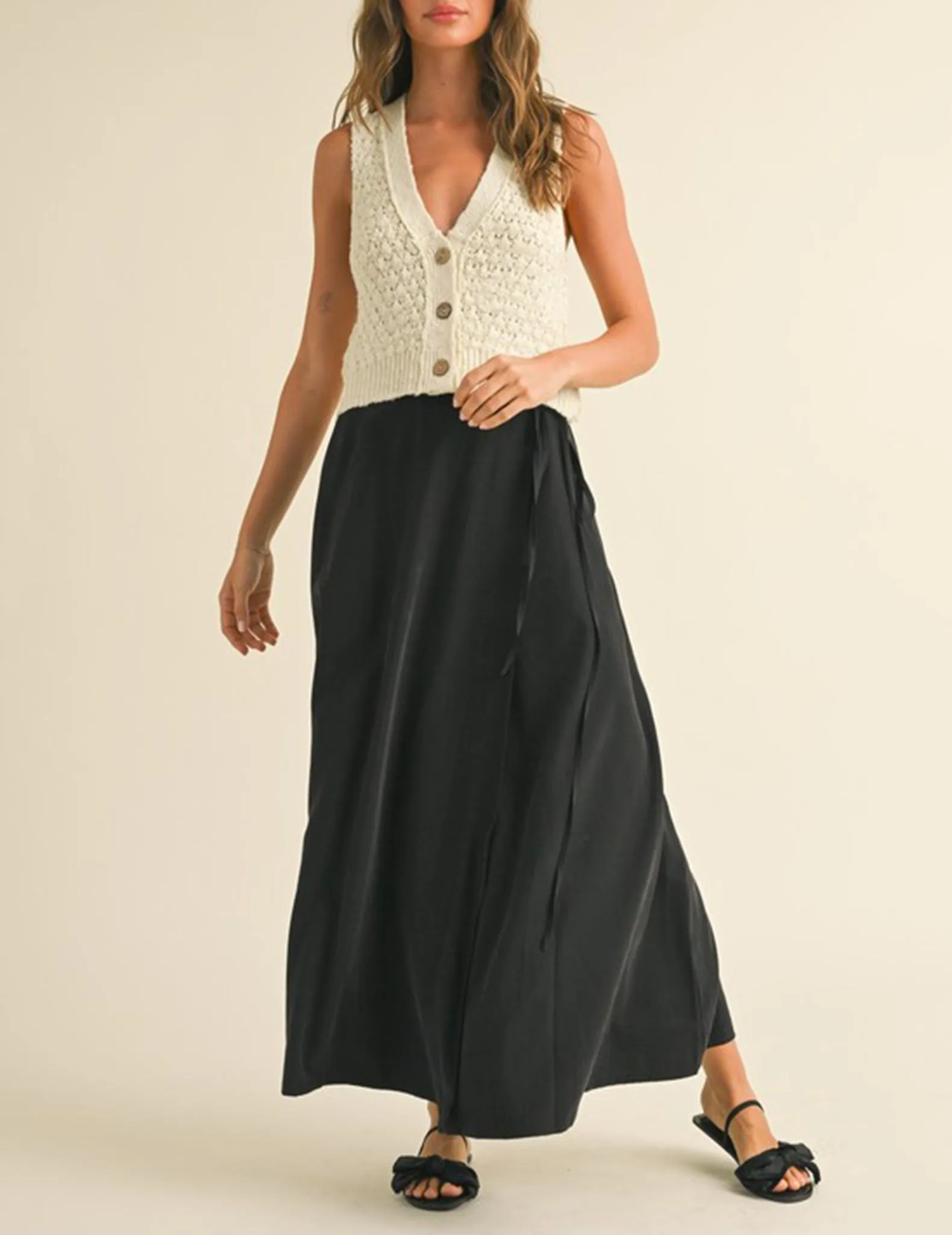Gabriella Black Silken Wrap Skirt