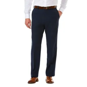 Haggar Men's Big & Tall Cool 18 Pro Classic Fit Dress Pants Blue 46 x 30