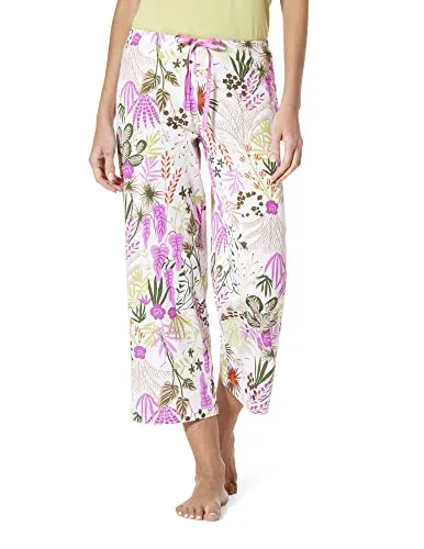 HUE Women's Printed Knit Capri Pajama Sleep Pant