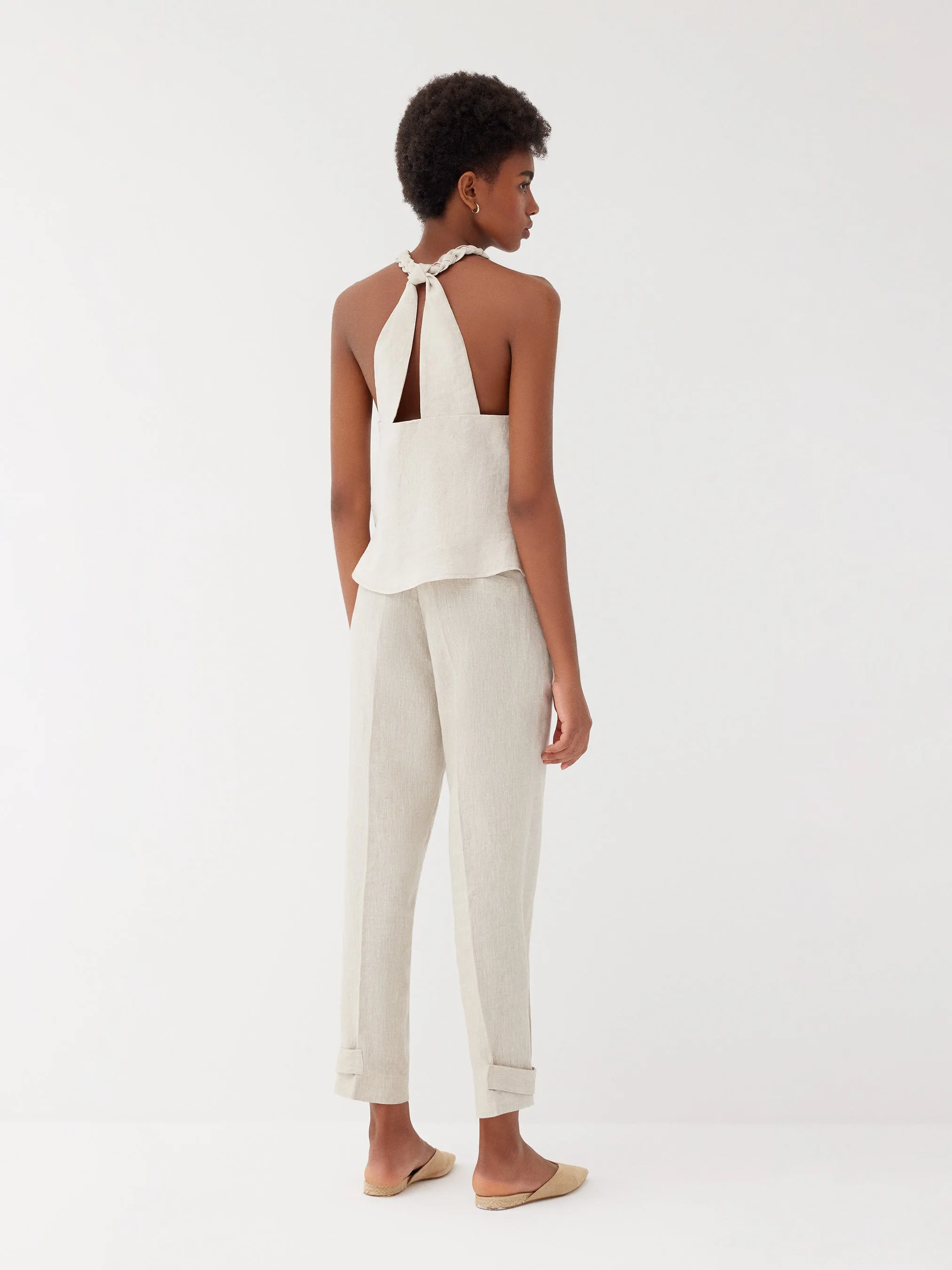 Isla Barley Linen Tapered Pants