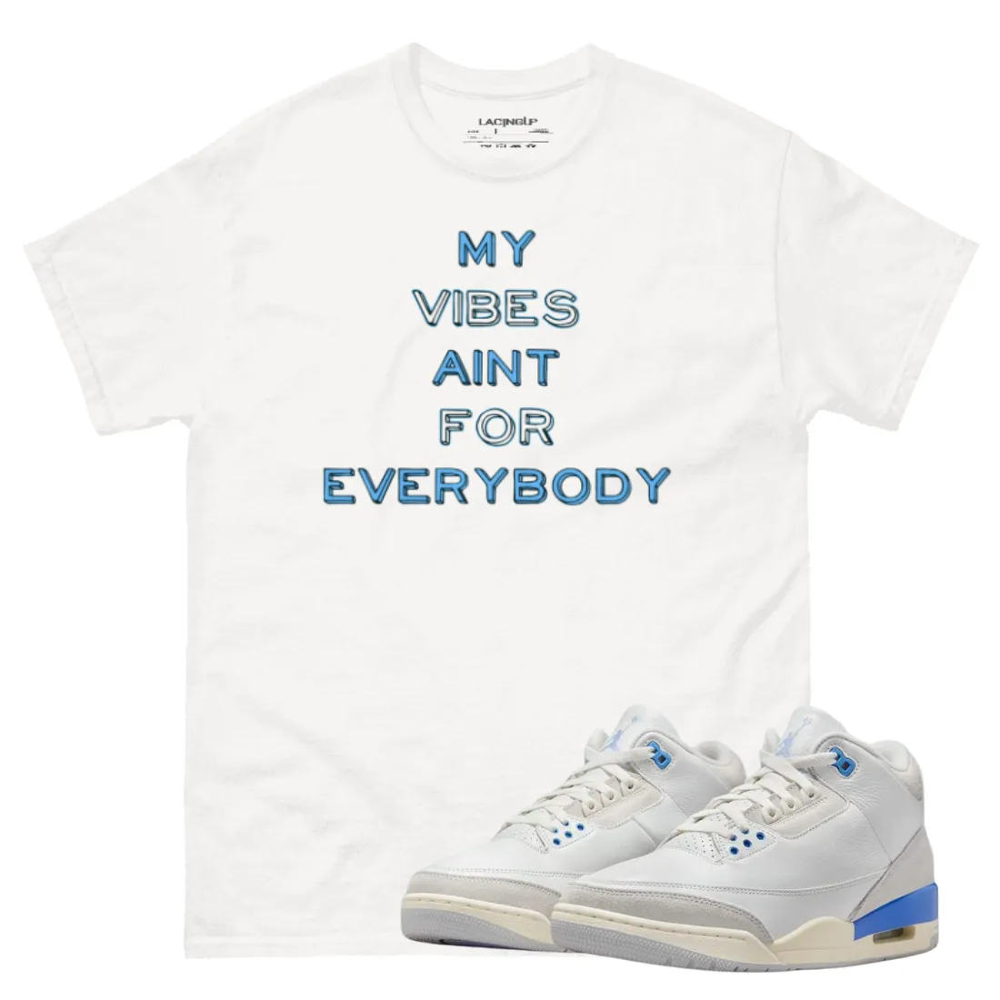 Jordan 3 Lucky shorts vibes white t-shirt