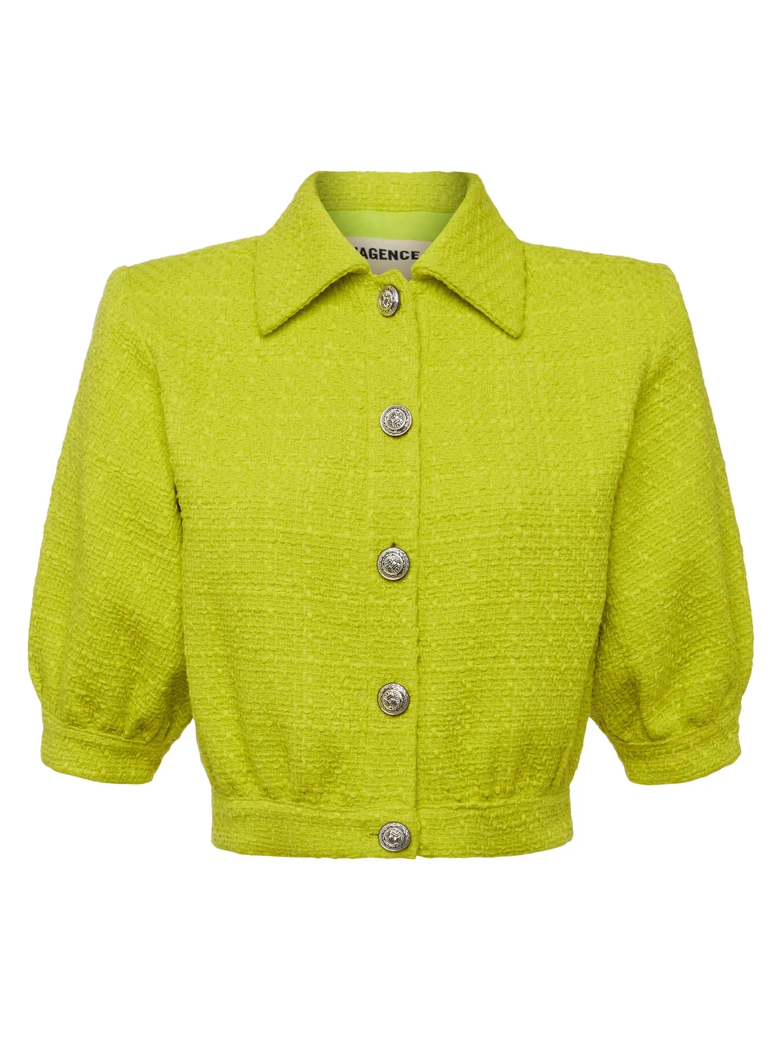 L'Agence Cove Lime Tweed Jacket