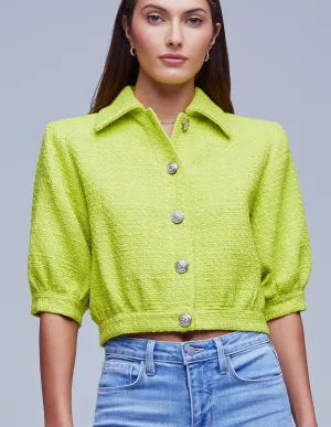 L'Agence Cove Lime Tweed Jacket