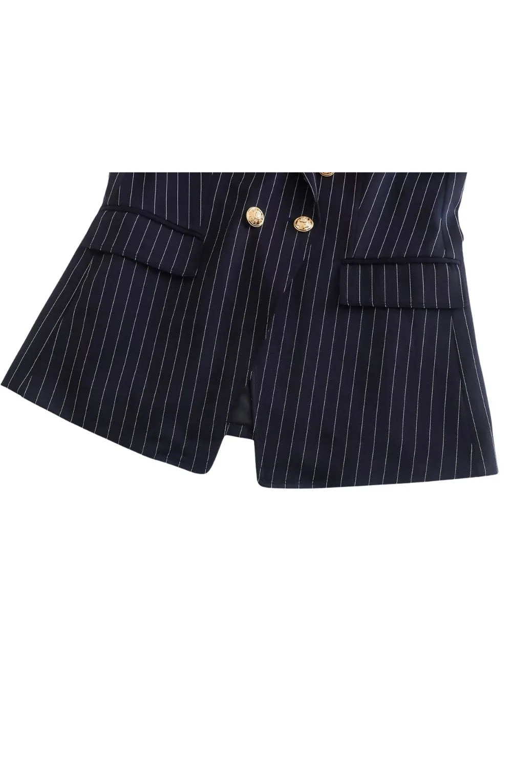 ’Liliya‘ Stripe Double Breasted Jacket & Pants Set (Sold Separately)