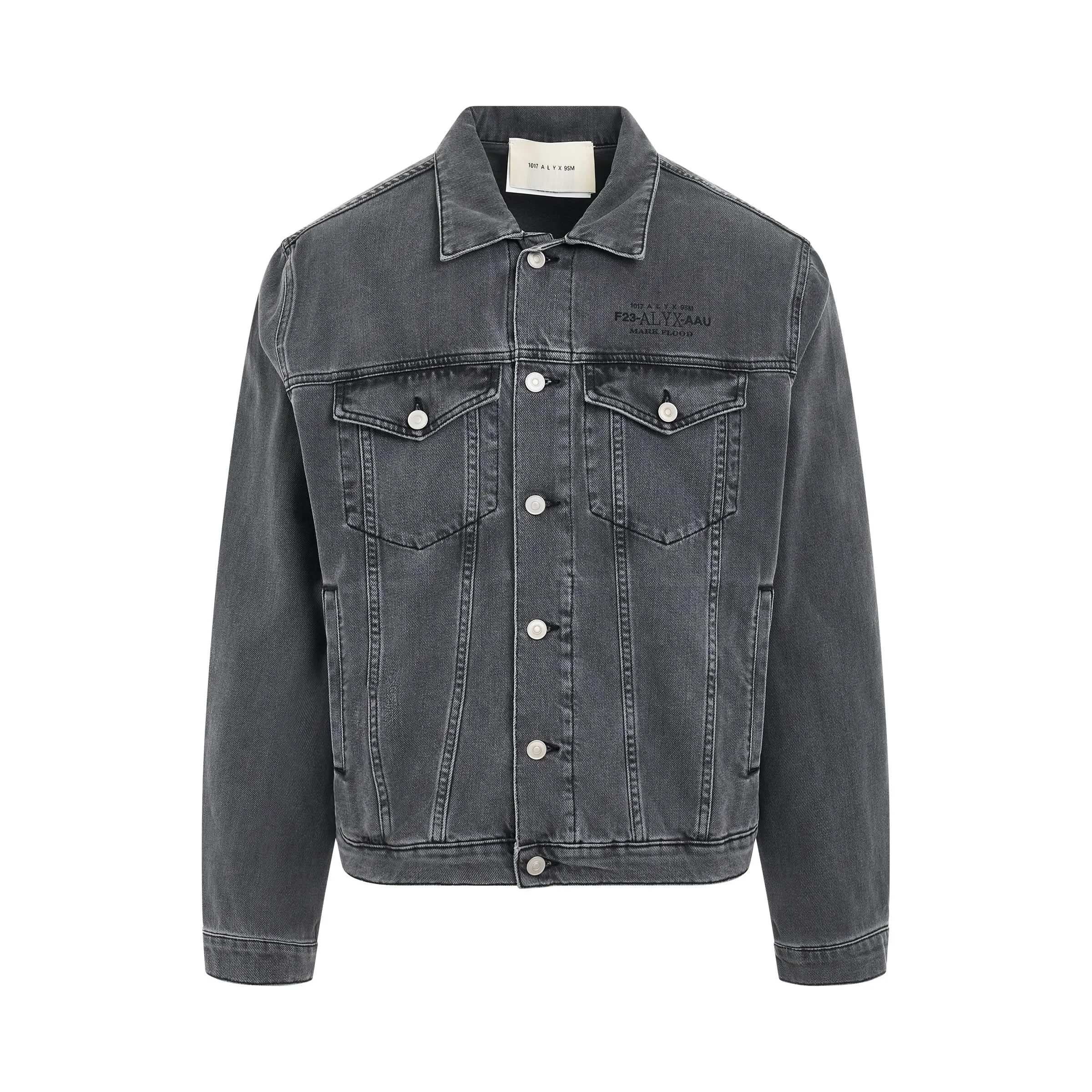Mark Flood Square Denim Jacket in Black