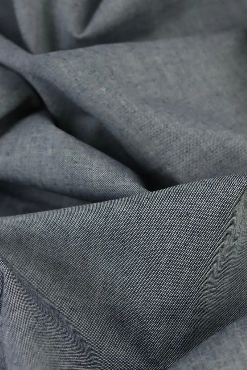 Navy 100% Cotton Chambray