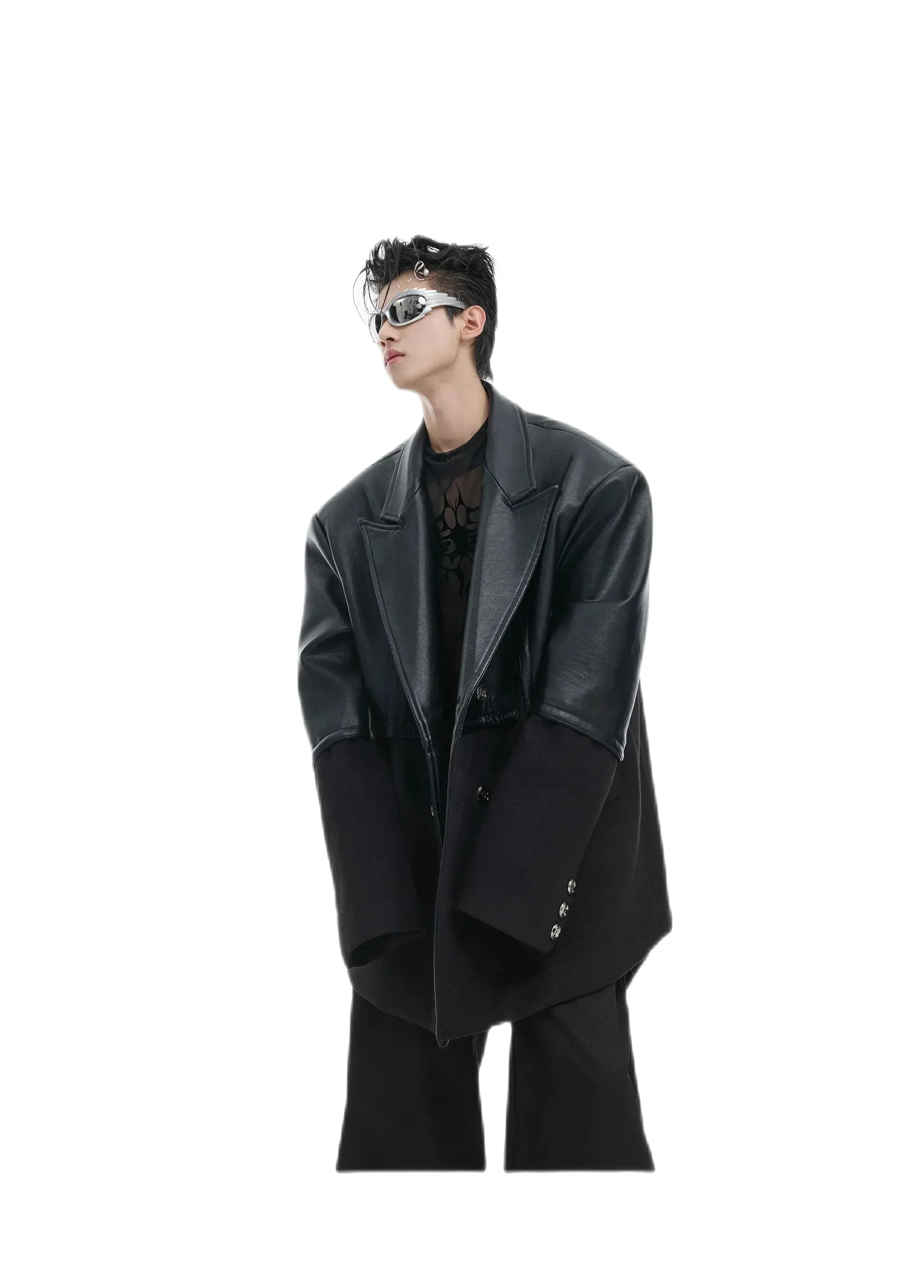 Opium Leather Suit Jacket