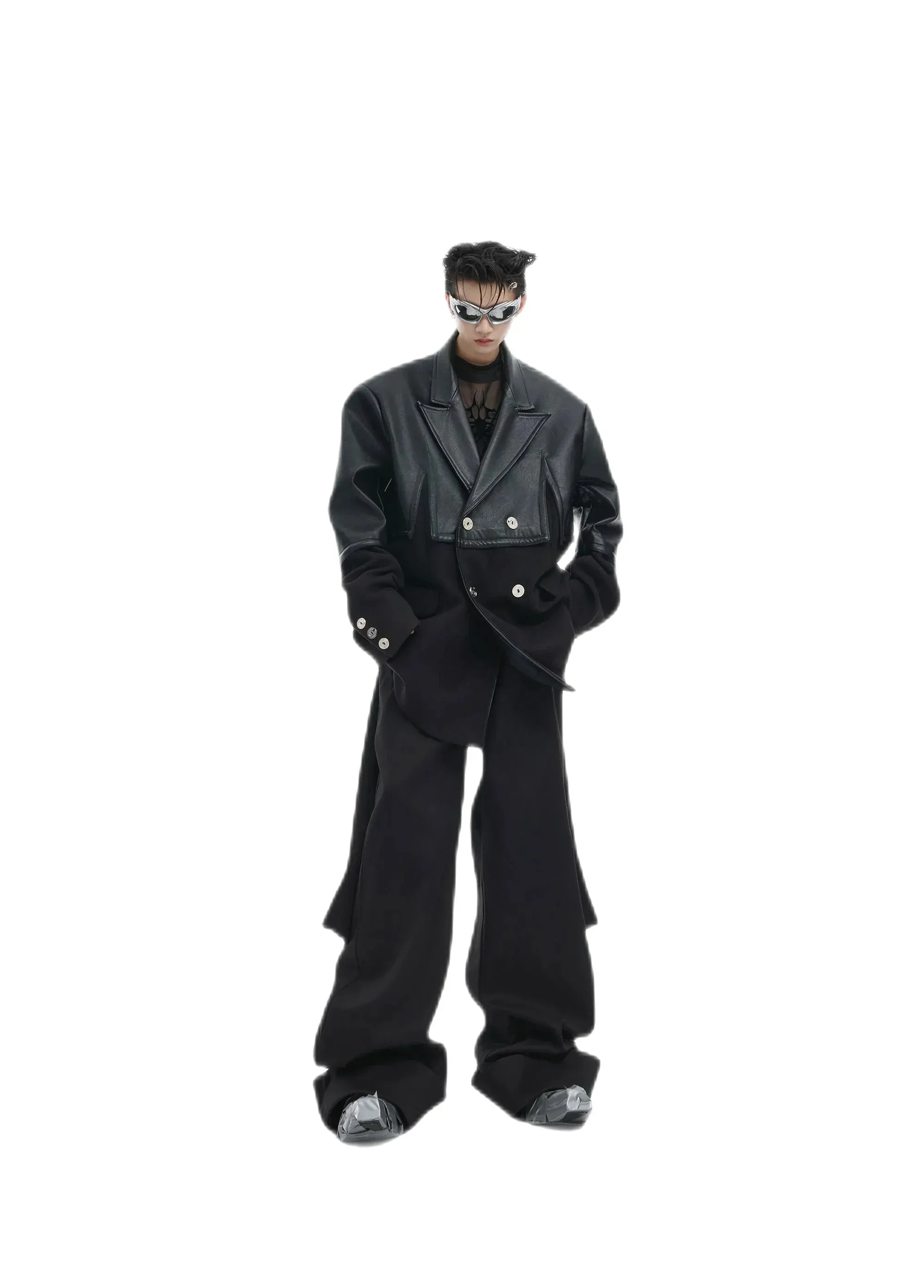Opium Leather Suit Jacket
