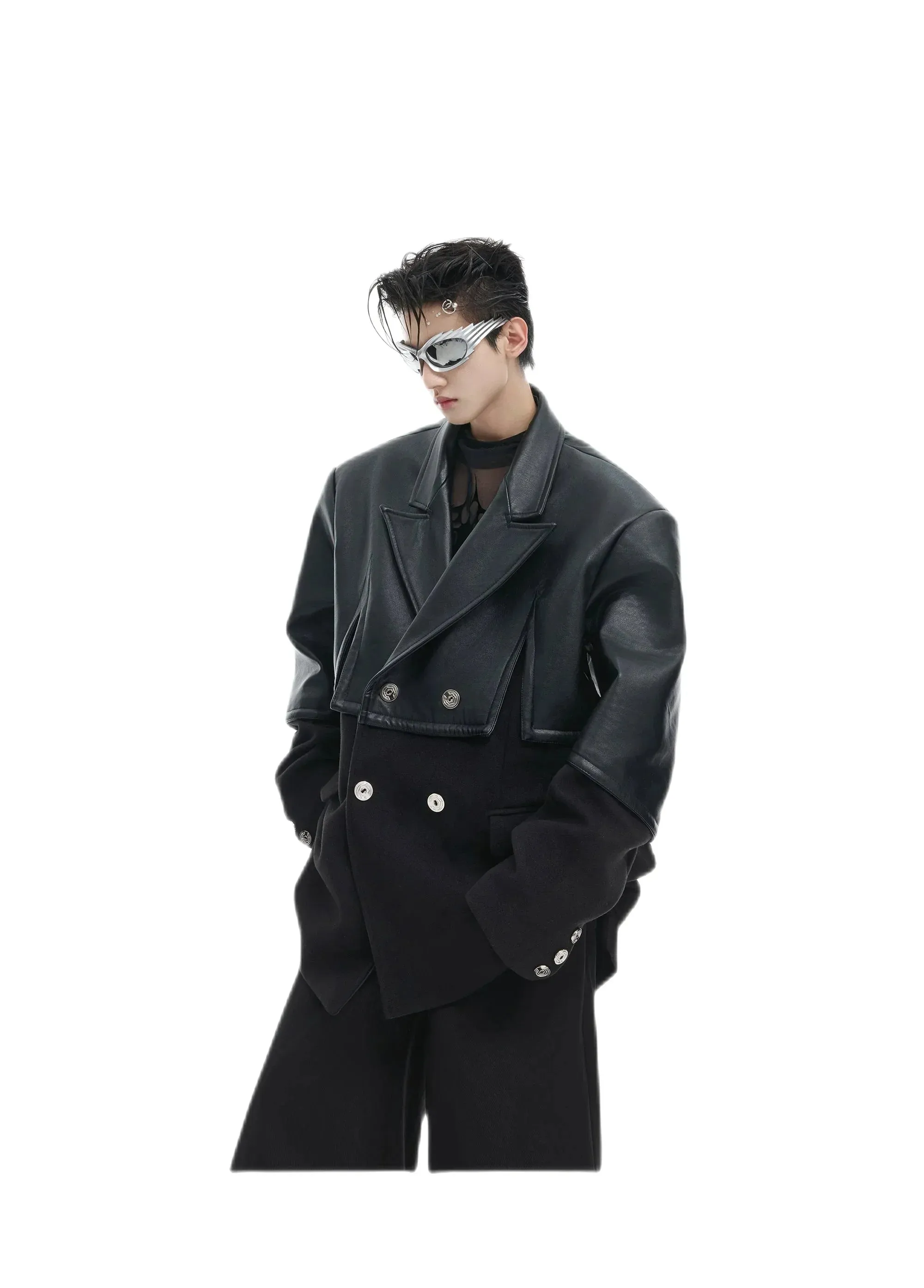 Opium Leather Suit Jacket