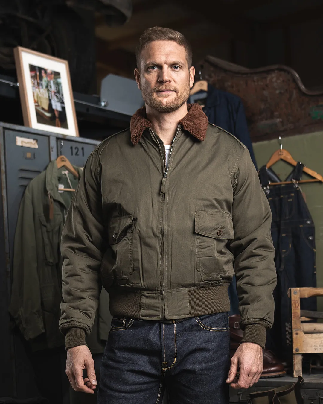 Pike Brothers 1943 B10 Flight Jacket Olive Drab
