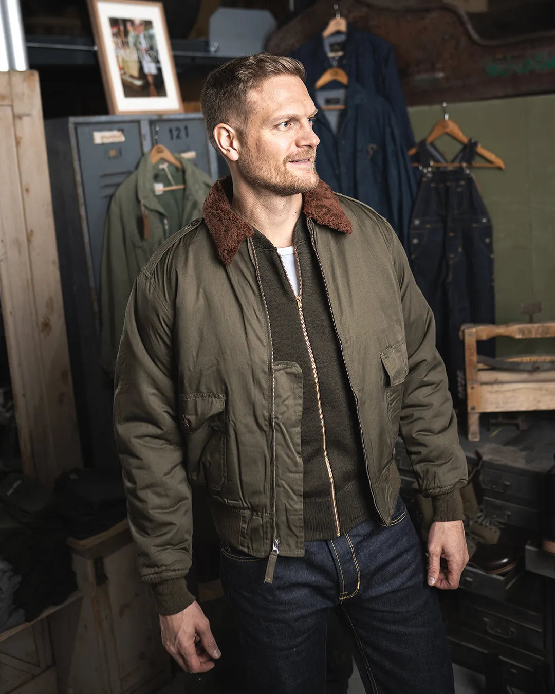 Pike Brothers 1943 B10 Flight Jacket Olive Drab