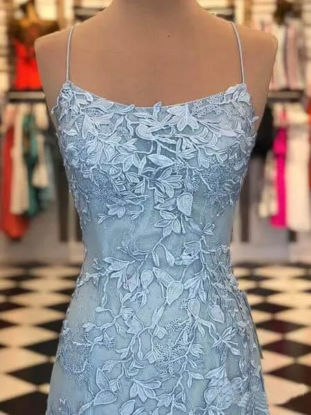 Prom Dresses  Elegant Spaghetti Straps  Mermaid Backless Pageant