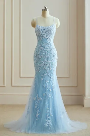 Prom Dresses  Elegant Spaghetti Straps  Mermaid Backless Pageant