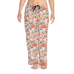 Retro Style Mushrooms Cottagecore Pajama Pants