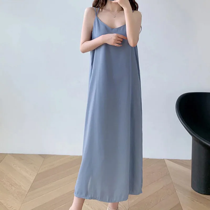 Sexy Spaghetti Strap Backless Summer Beach Boho Dress