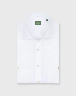 Western Work Shirt in White Poplin