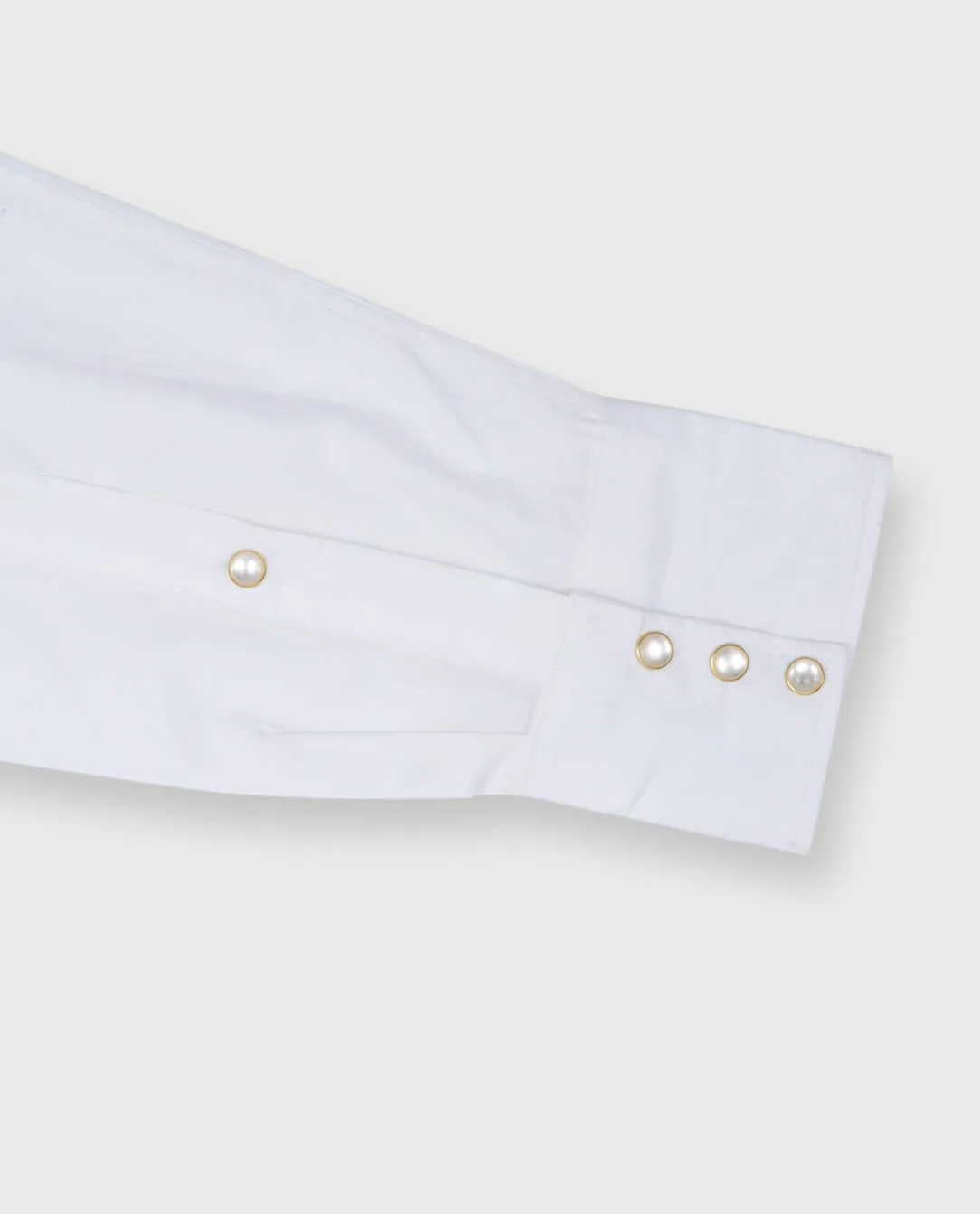 Western Work Shirt in White Poplin
