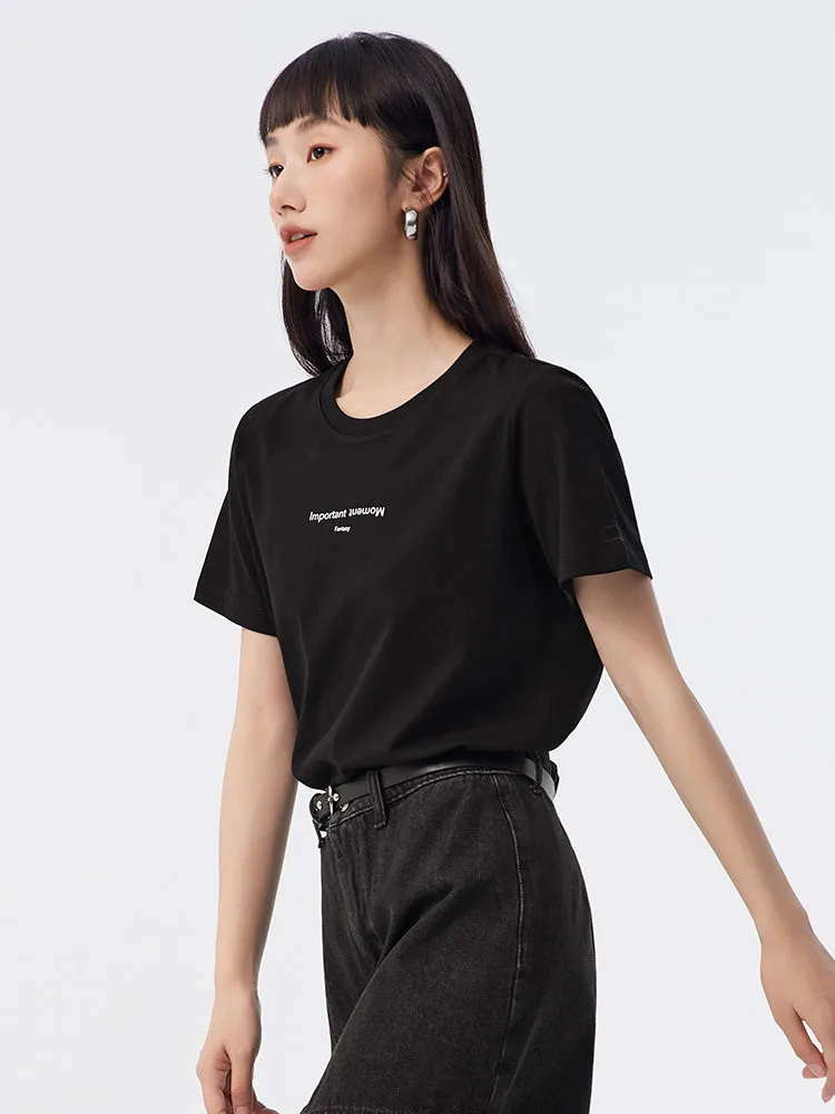 Women's Crisp Single Jersey Round Neck Short Sleeves T-Shirt