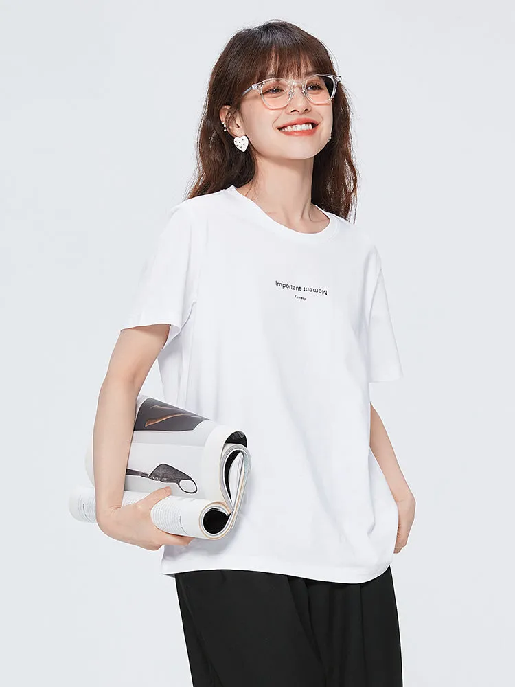 Women's Crisp Single Jersey Round Neck Short Sleeves T-Shirt