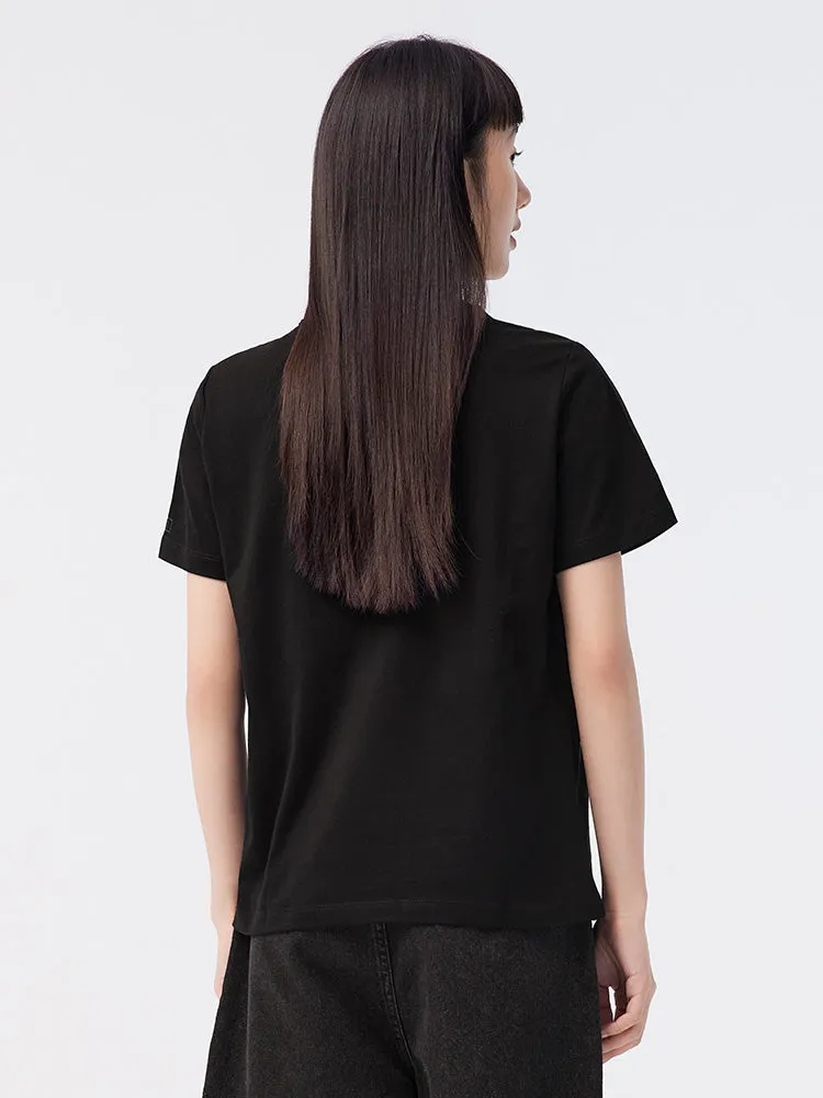 Women's Crisp Single Jersey Round Neck Short Sleeves T-Shirt