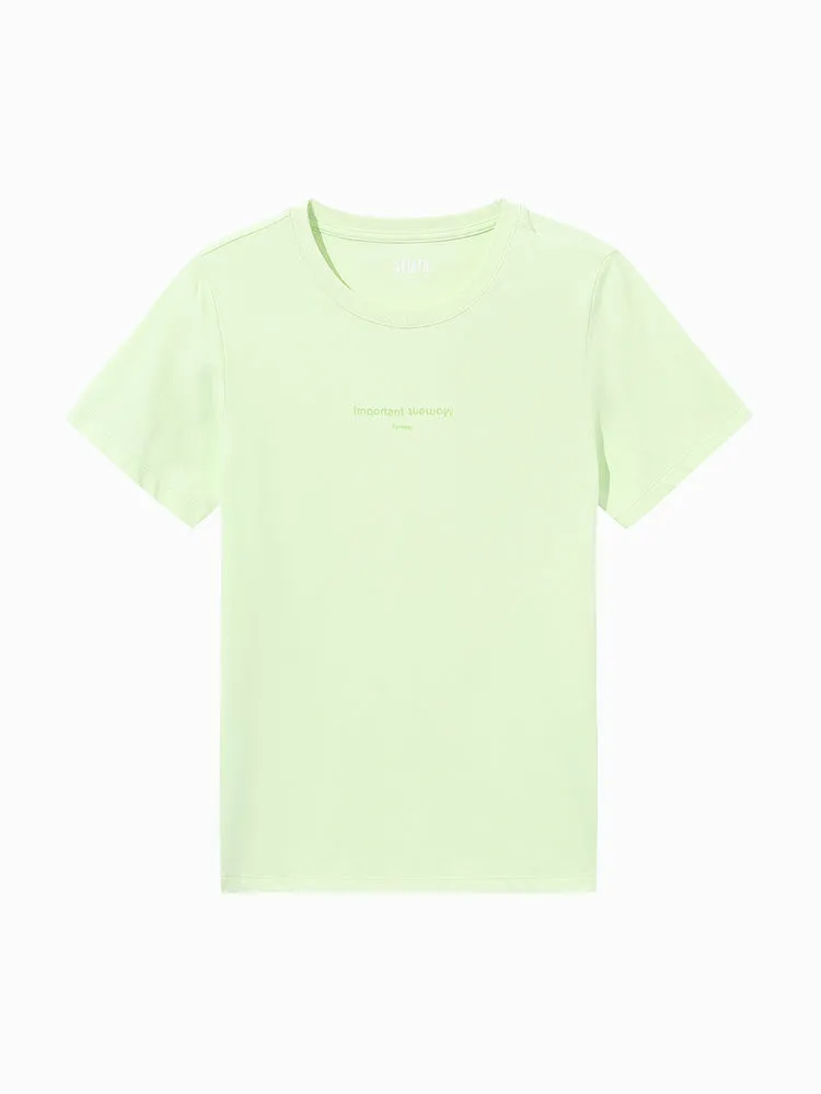 Women's Crisp Single Jersey Round Neck Short Sleeves T-Shirt
